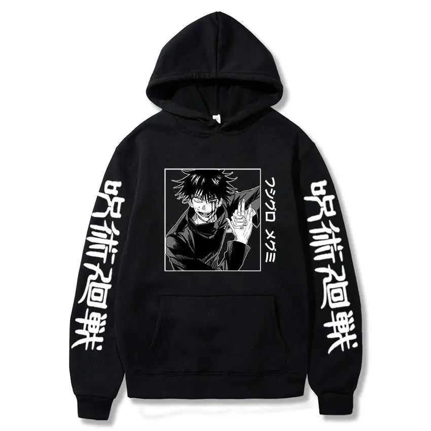Megumi Fushiguro Hoodie | Jujutsu Kaisen Harajuku Pullover Hoodies & Sweatshirts - The Eezee Shop
