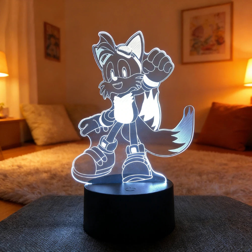 Sonic 3D LED Night Light | Cute Bedroom Table Lamp Lamps & Night Lights - The Eezee Shop
