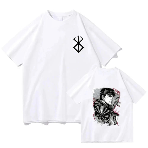 Berserk T Shirts Guts Funny T Shirt Men Women Cool Manga Graphic T-Shirt | Japanese Anime Women Men Cotton Manga Hip Hop Tops Tees Anime Tshirts - The Eezee Shop