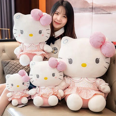 2026*Hello Kitty Anime Hello Kitty Stuffed Toys Plushier Soft Pillow Birthday Gifts For Girls Kawaii Hello Kitty Plush Dolls