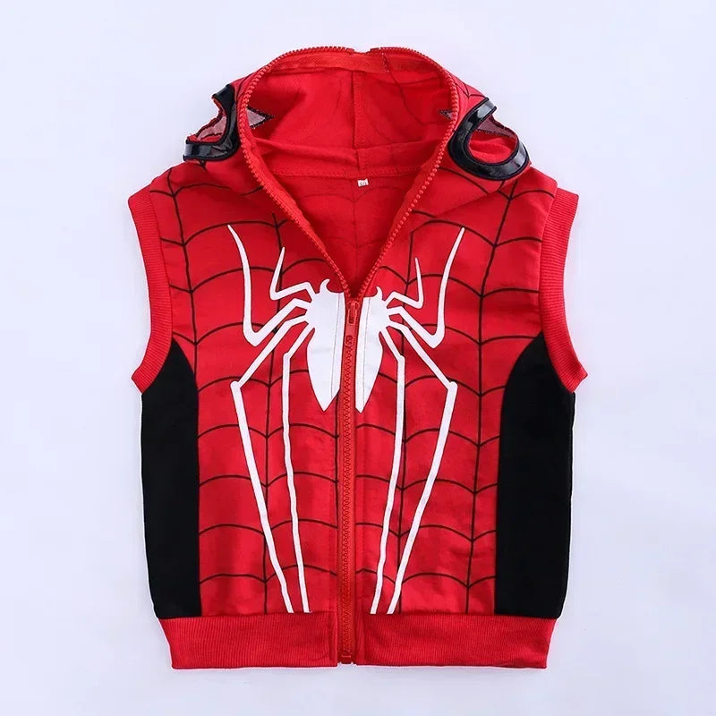 Superhero 3-Piece Tracksuit | Hooded Vest, T-Shirt & Pants Set Outfit Sets - The Eezee Shop