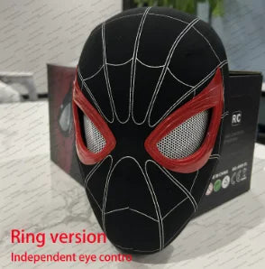 Miles Morales Light-Up Mask | Moving Eyes Ring Control 1:1 Cosplay Masks & Helmets - The Eezee Shop