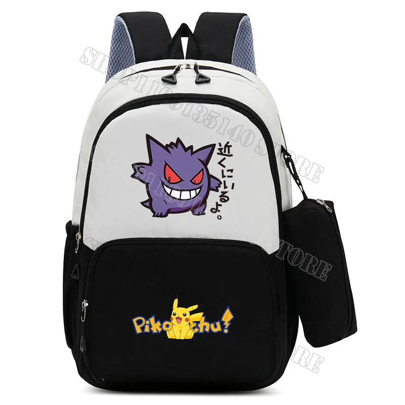 Anime Figure Print Backpack | Large Capacity Bag with Pencil Case Backpacks - The Eezee Shop