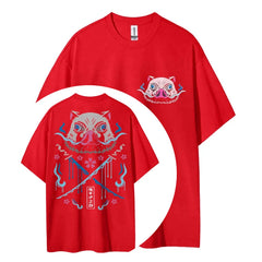 Demon Slayer Hashibira Inosuke Printing Men's and Women's Summer New Fashion Cotton Breathable Unisex Round Neck Anime T-Shirt Anime Tshirts - The Eezee Shop