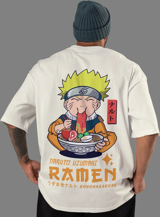 Naruto Uzumaki Ichiraku Ramen Graphic Tee Oversized Anime Streetwear for Men & Women Anime Tshirts - The Eezee Shop