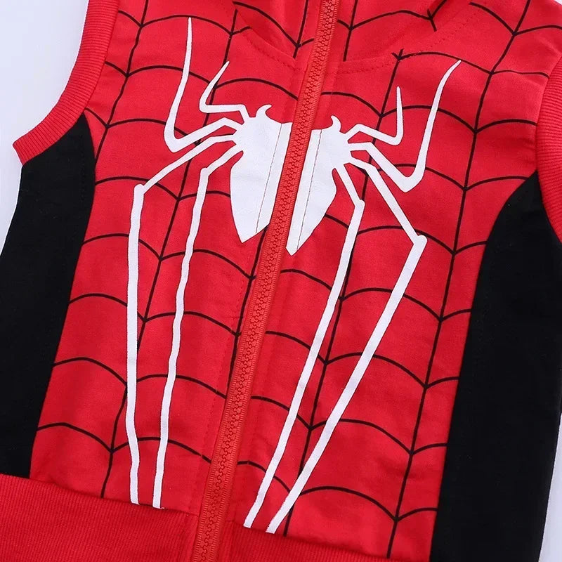 Superhero 3-Piece Tracksuit | Hooded Vest, T-Shirt & Pants Set Outfit Sets - The Eezee Shop