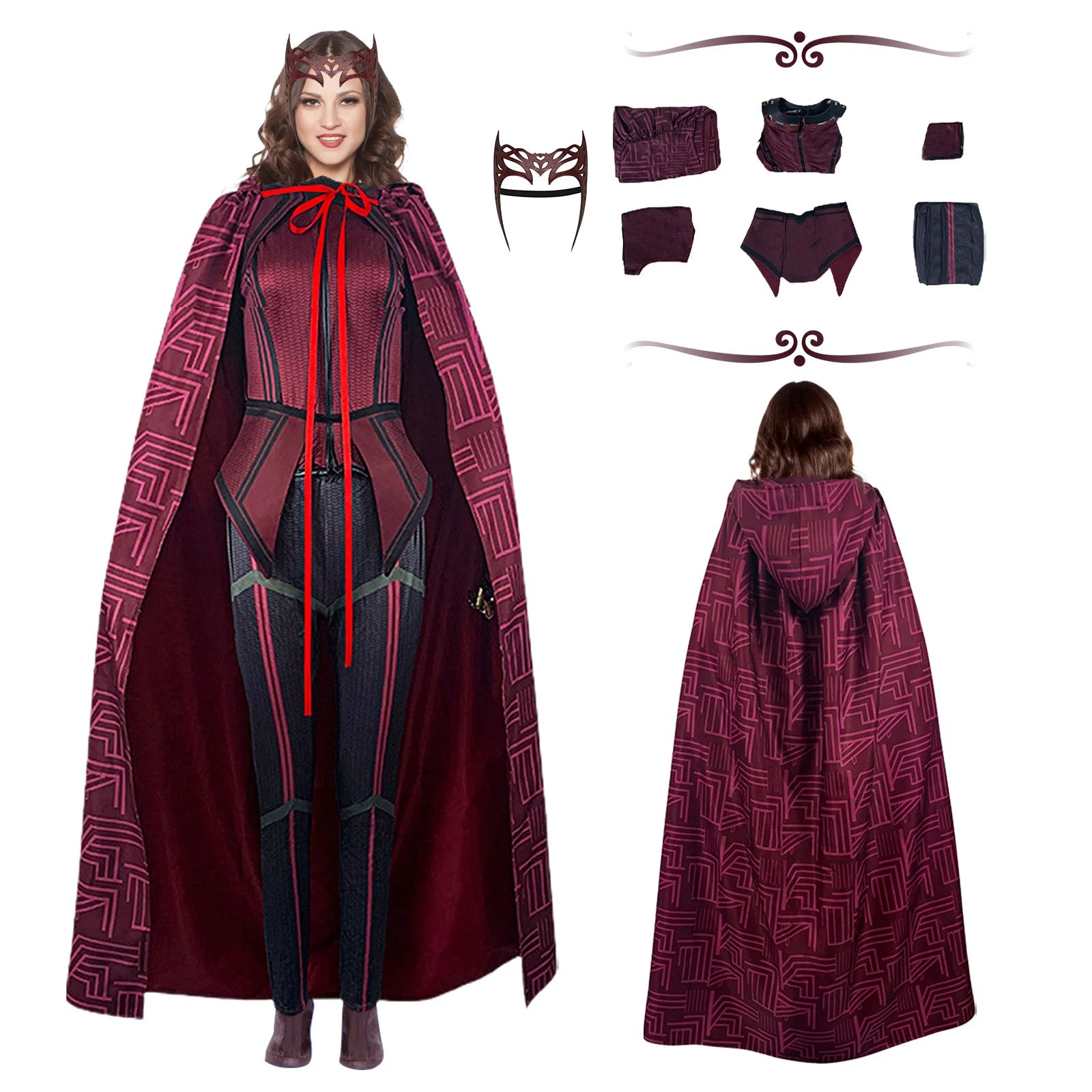 Scarlet Witch Costume with Mask | Women's WandaVision Cosplay Cosplay Costumes - The Eezee Shop