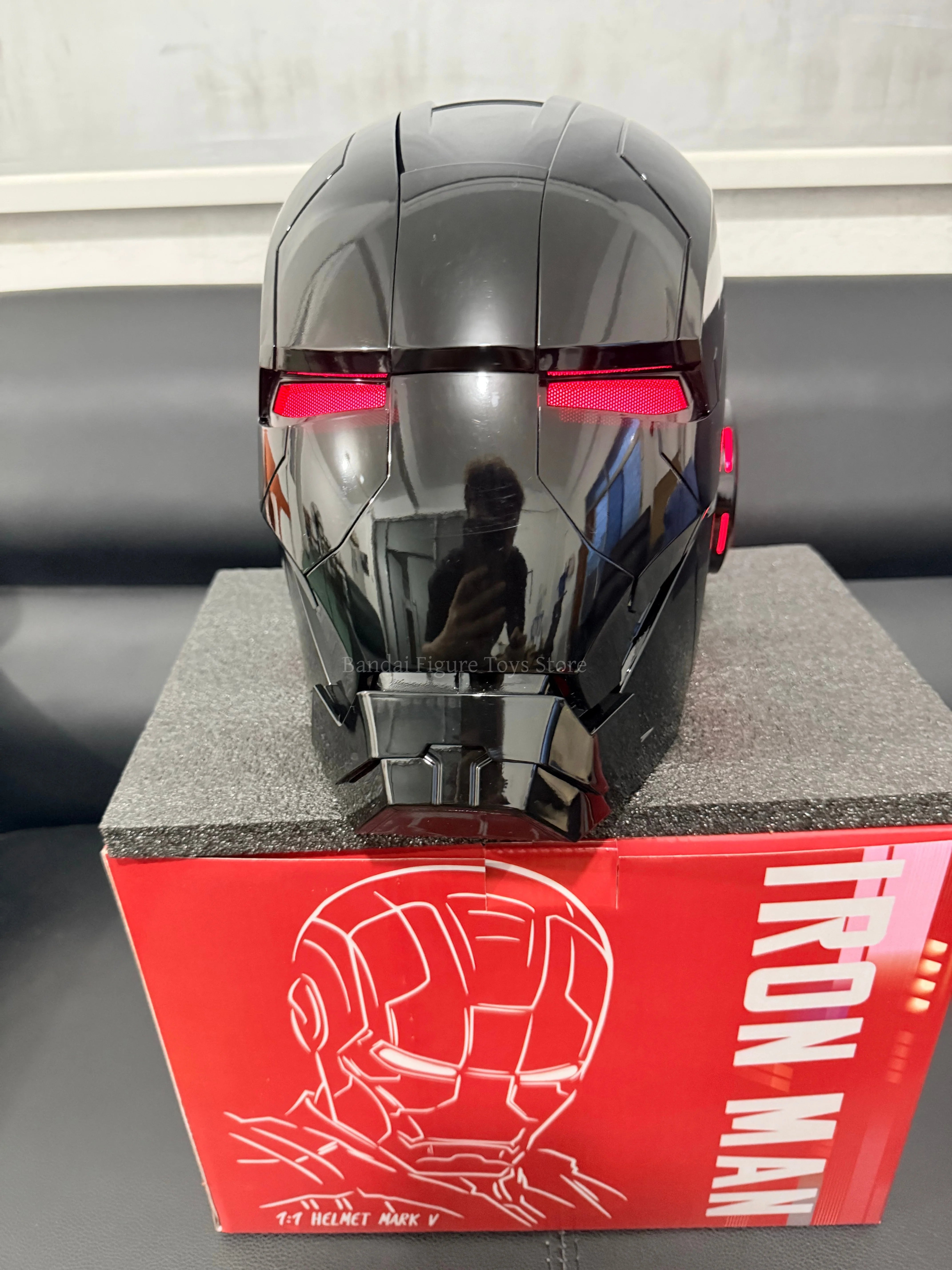 Black Iron Man Mk5 Helmet | Voice-Activated Wearable Helmet Cosplay Masks & Helmets - The Eezee Shop