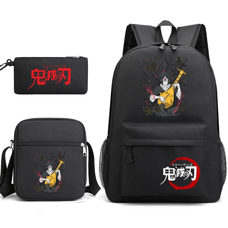Demon Slayer Backpack 3-Piece Set | Shoulder Bag & Pencil Case Backpacks - The Eezee Shop