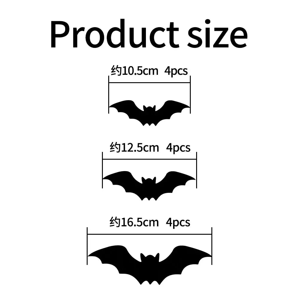 Halloween LED Night Light 3D Stereoscopic Bat Wall Decal PET Material Festival Party Home Wall Decoration Lamp - The Eezee Shop