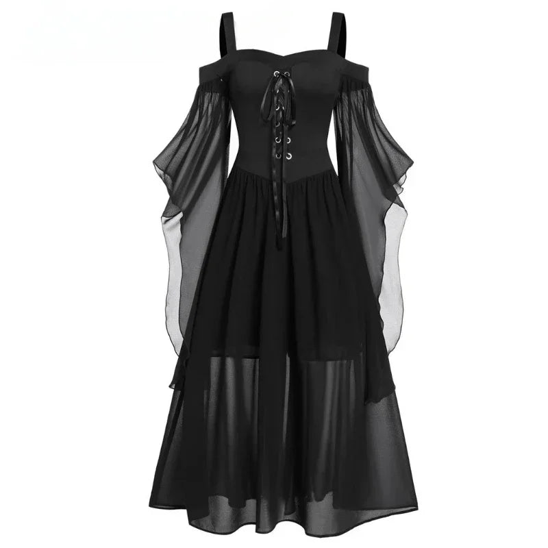 Women's Medieval Witch Dress | Butterfly Sleeve Halloween Costume Halloween Costumes - The Eezee Shop
