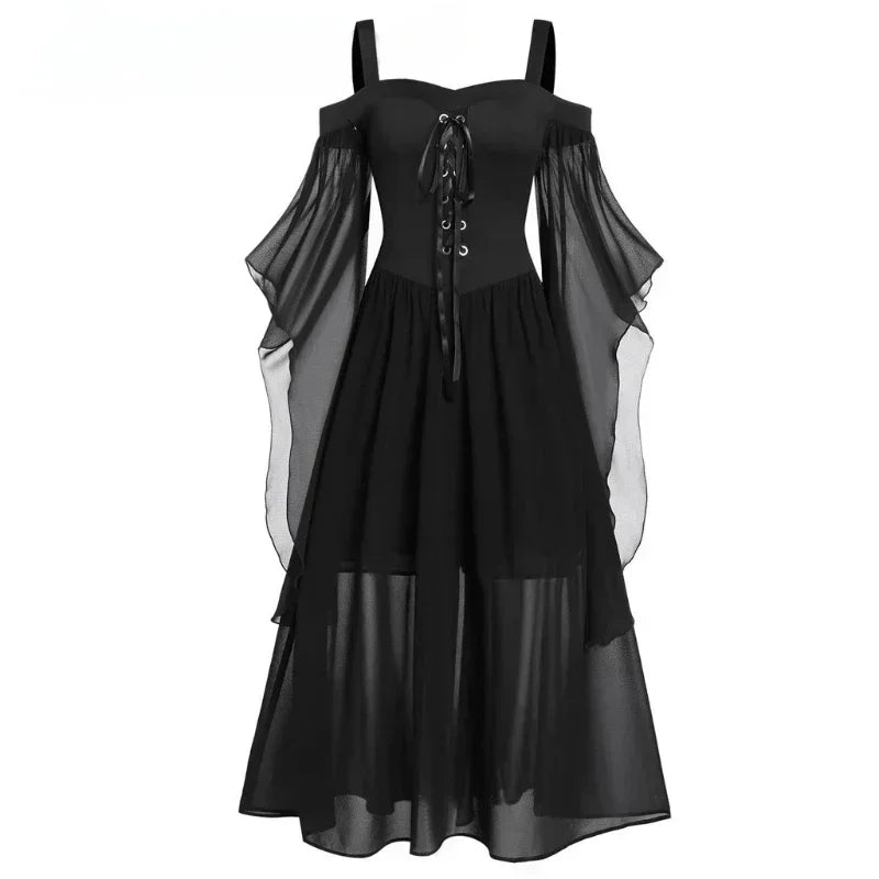 Women's Medieval Witch Dress | Butterfly Sleeve Halloween Costume Halloween Costumes - The Eezee Shop