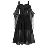 Women's Medieval Witch Dress | Butterfly Sleeve Halloween Costume Halloween Costumes - The Eezee Shop