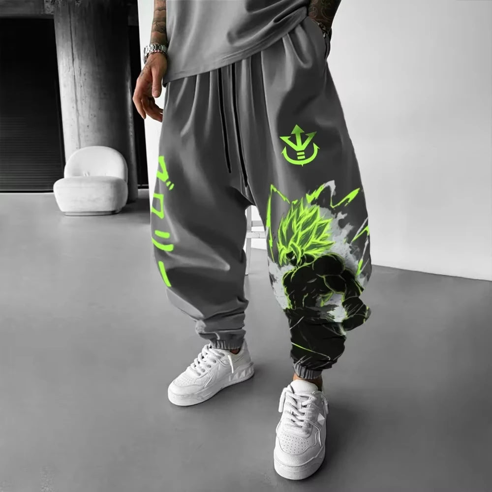 Broly Jogger Pants | Dragon Ball Y2K Anime Sweatpants Joggers & Pants - The Eezee Shop