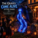 Soul Harvester Solar Stake Light | Animated Blue Ghost Garden Light Halloween Lights - The Eezee Shop