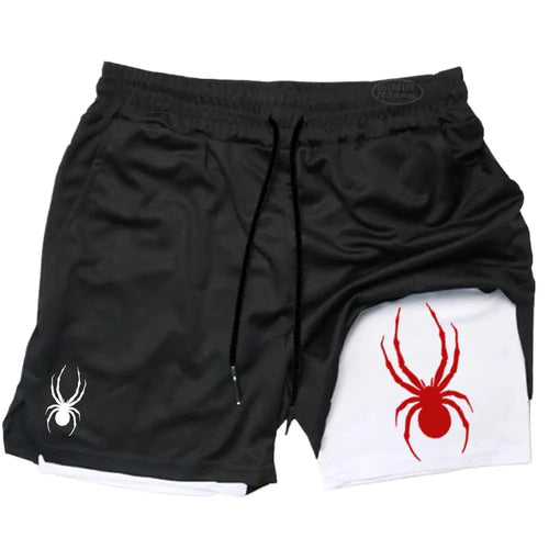 2026 Summer New Spider Men's Sports Shorts 2 in 1 Gym Running Shorts Other - The Eezee Shop