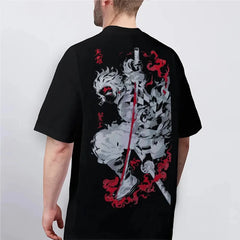 Demon Slayer: Kimetsu no Yaiba Cotton Unisex Round Neck Anime T-Shirt Men's and Women's Summer Fashion Breathable Street T-Shirt Anime Tshirts - The Eezee Shop
