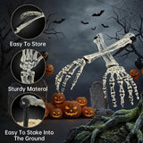 Skeleton Hands Ground Stakes | 6-Pack Graveyard Yard Decor Outdoor Halloween Decorations - The Eezee Shop