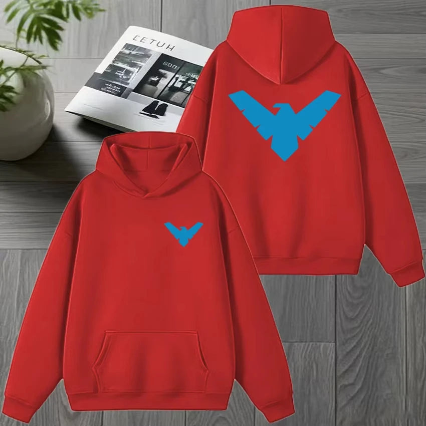 Nightwing Graphic Zip-Up Hoodie | Unisex Retro Winter Jacket Hoodies & Sweatshirts - The Eezee Shop