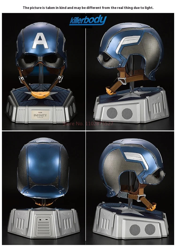 Captain America 1:1 Wearable Helmet | Avengers Display Mask Cosplay Masks & Helmets - The Eezee Shop