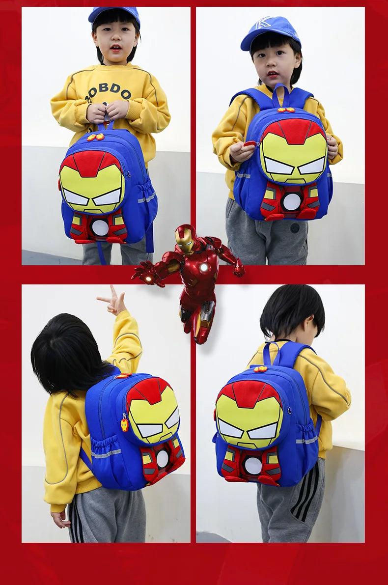 Spider-Man & Iron Man Kids Backpack | 3D Print School Bag Backpacks - The Eezee Shop