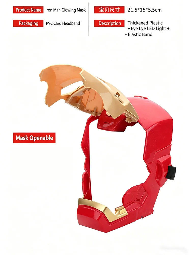 Iron Man Cosplay Set for Kids | Light-Up Mask, Gloves & Launcher Cosplay Props - The Eezee Shop