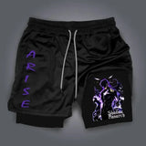 Anime Graphic Gym Shorts | Unisex Quick-Dry Streetwear Shorts Shorts - The Eezee Shop