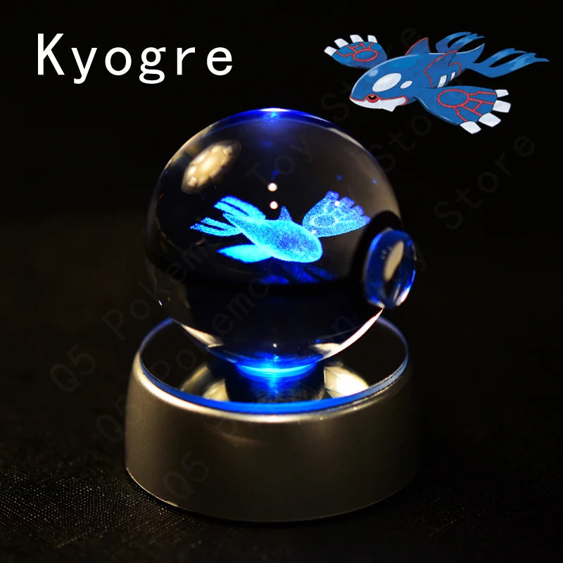 Pokemon 3D Crystal Ball Night Light | Mewtwo, Pikachu & Gengar Lamps & Night Lights - The Eezee Shop