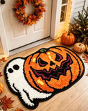 Ghost & Pumpkin Plush Doormat | Soft Non-Slip Fall Rug Rugs & Doormats - The Eezee Shop