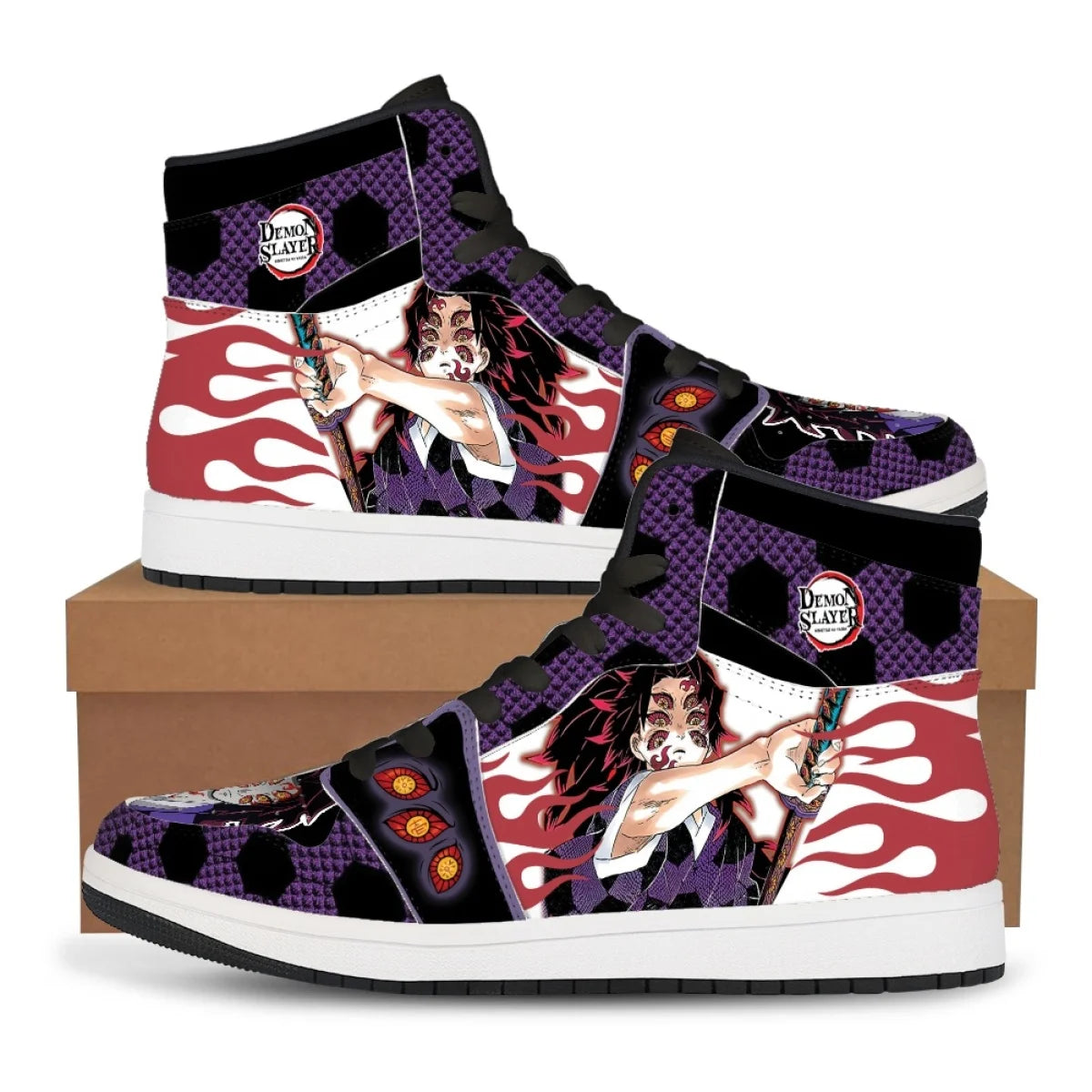 Demon Slayer High-Top Sneakers | Nezuko & Rengoku Print Shoes Sneakers - The Eezee Shop