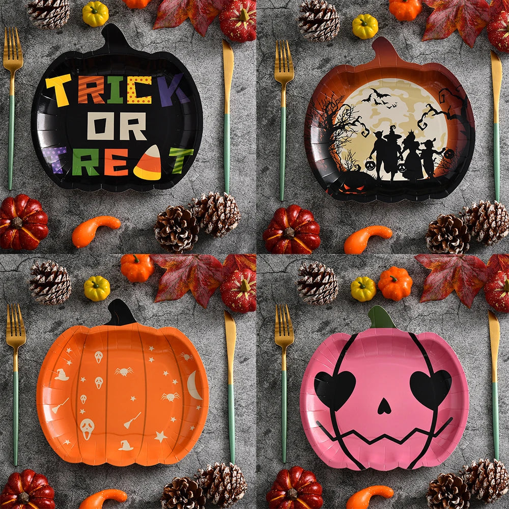 Trick or Treat Halloween Paper Plates | 10-Pack Party Plates Party Supplies - The Eezee Shop