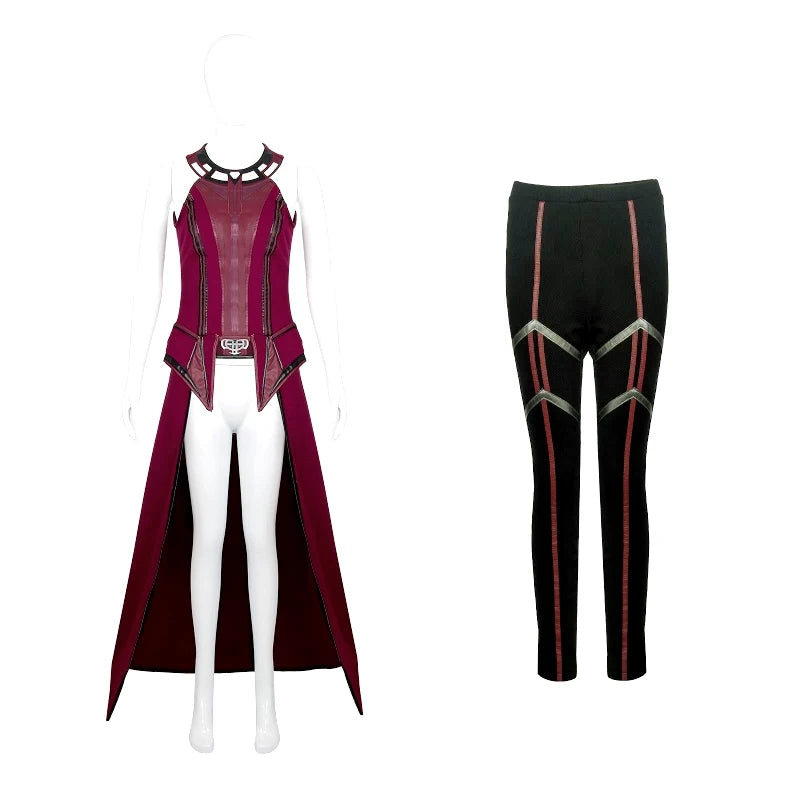 Wanda Maximoff Cosplay Outfit | Red Top, Pants, Cloak & Headpiece Cosplay Costumes - The Eezee Shop