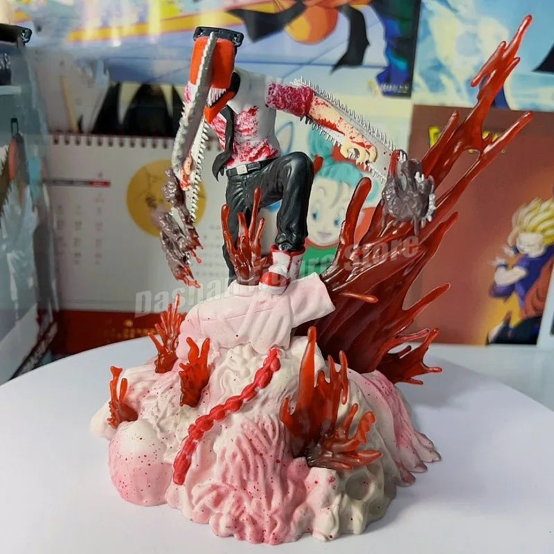 Denji & Pochita Figure | Chainsaw Man GK Statue Collectible Figures - The Eezee Shop