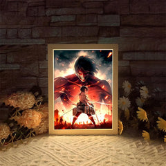 Attack on Titan LED Night Light Painting Frame Anime Wall Decor for Bedroom & Gaming Setup Anime Lamps - The Eezee Shop