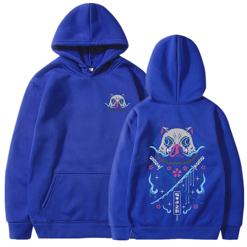 Inosuke Hoodie | Demon Slayer Kawaii Manga Pullover Hoodies & Sweatshirts - The Eezee Shop