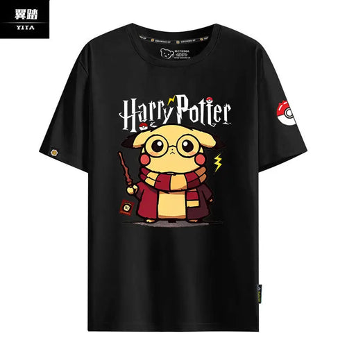 Pikachu Pokémon 2026 Pure Cotton T-Shirt Cute Anime Graphic Short Sleeve Tee for Men Anime Tshirts - The Eezee Shop