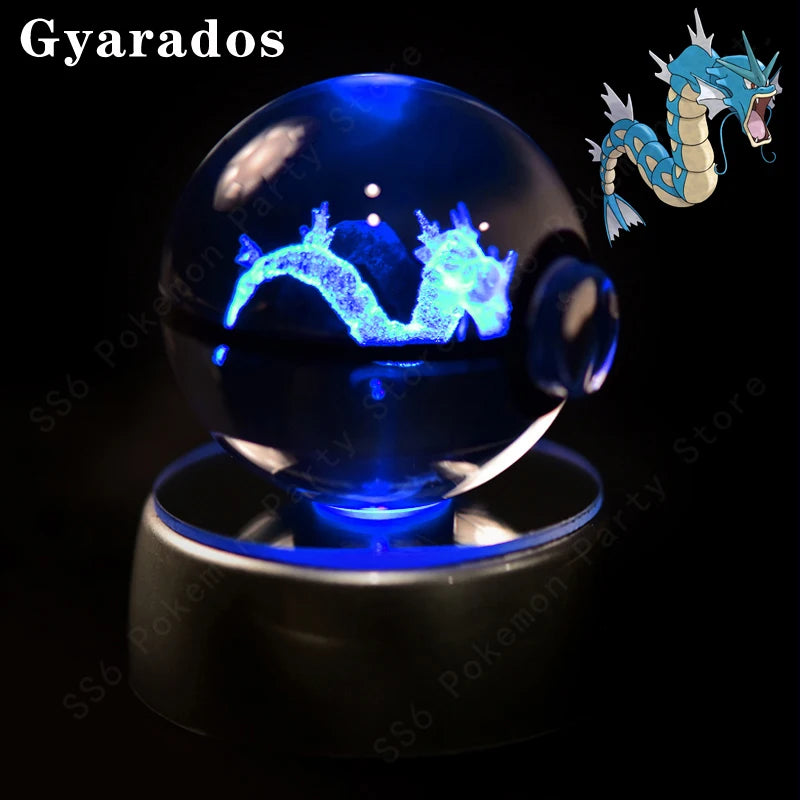 Pokemon 3D Crystal Ball Night Light | Mewtwo, Pikachu & Gengar Lamps & Night Lights - The Eezee Shop