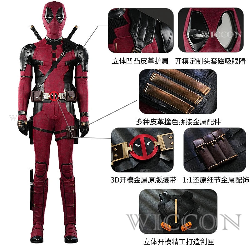 Deadpool 3 Cosplay Costume | Jumpsuit, Mask, Glasses & Belt Cosplay Costumes - The Eezee Shop