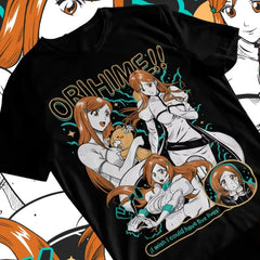 Trend Summer 2026 Cosplay Neutral Black and White Orihime Inoue T-Shirt Ichigo Bleach Anime Manga Zaraki Kenpachi Soft Tee Other - The Eezee Shop