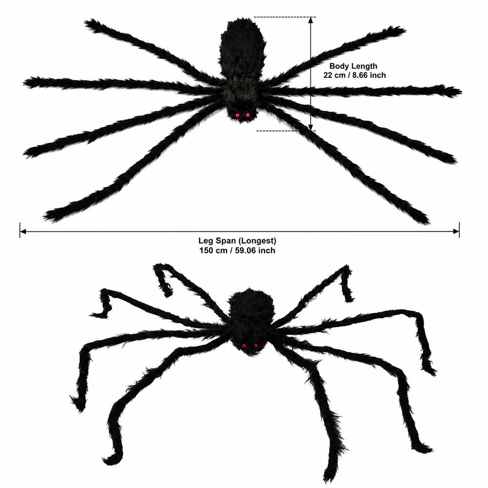 Giant Black Spider Decoration | Large Outdoor Halloween Prop Outdoor Halloween Decorations - The Eezee Shop