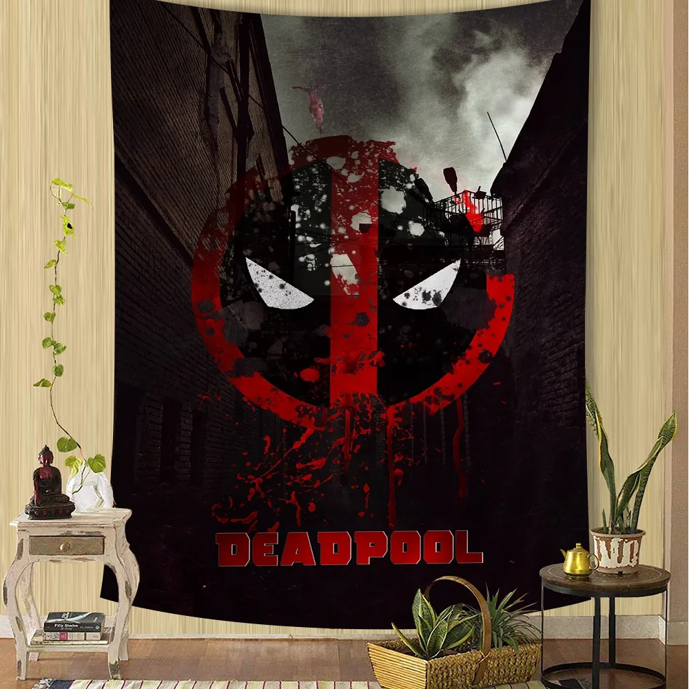 Deadpool Wall Tapestry | Large Hanging Dorm & Room Decor Wall Tapestries - The Eezee Shop