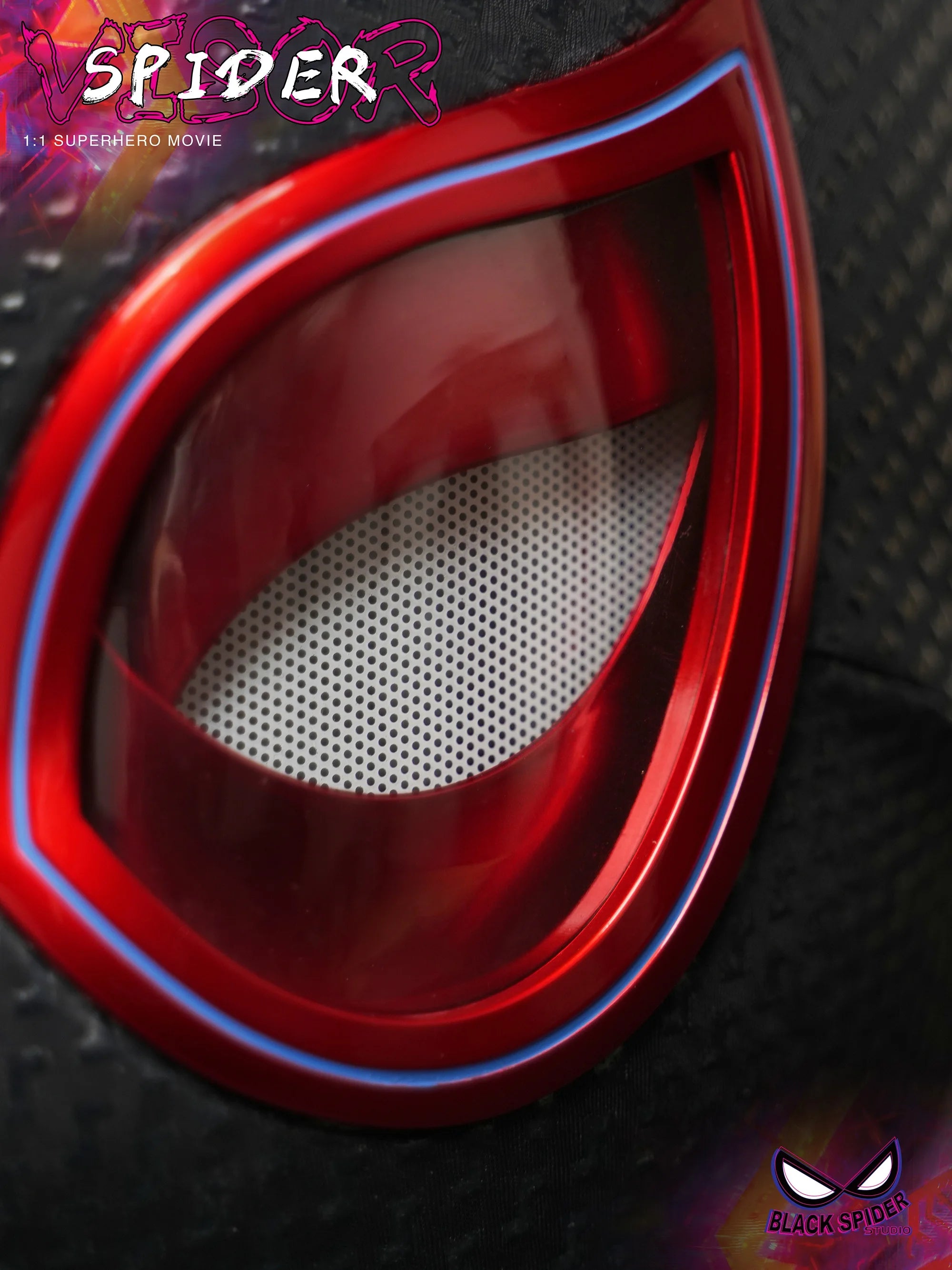 Miles Morales Light-Up Mask | Moving Eyes Ring Control 1:1 Cosplay Masks & Helmets - The Eezee Shop