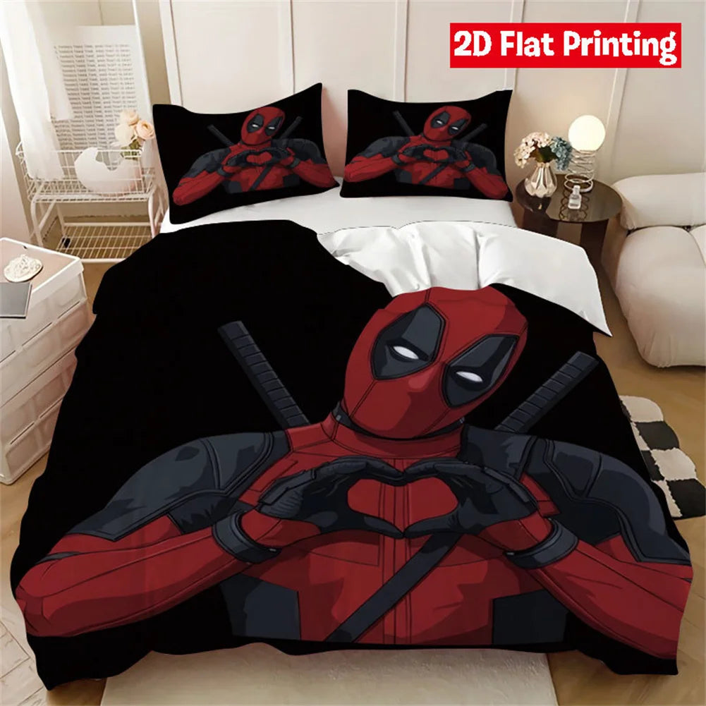 Deadpool Duvet Cover Set | 3D Print Bedding with Pillowcases Bedding - The Eezee Shop