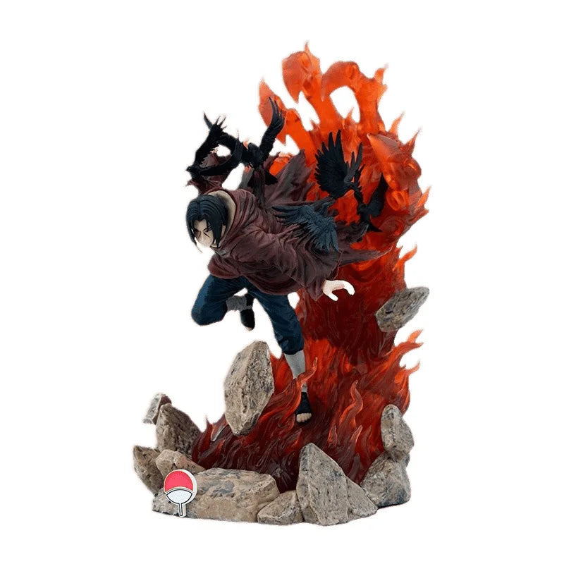 Itachi Uchiha Throne Figure | Naruto Crow Scene Statue Collectible Figures - The Eezee Shop
