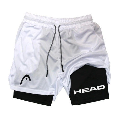 Anime Berserk Head Running Shorts Men Fitness Gym Training 2 in 1 Sports Quick Dry Workout Jogging Double Deck Summer Performance shorts - The Eezee Shop