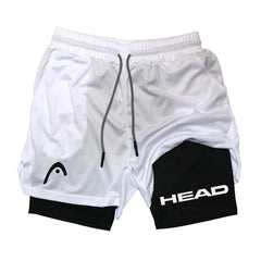 Anime Berserk Head Running Shorts Men Fitness Gym Training 2 in 1 Sports Quick Dry Workout Jogging Double Deck Summer Performance shorts - The Eezee Shop