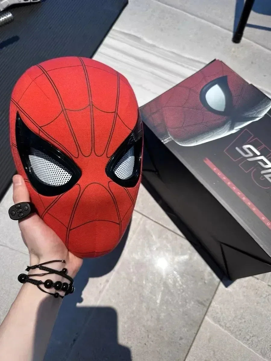Miles Morales Light-Up Mask | Moving Eyes Ring Control 1:1 Cosplay Masks & Helmets - The Eezee Shop