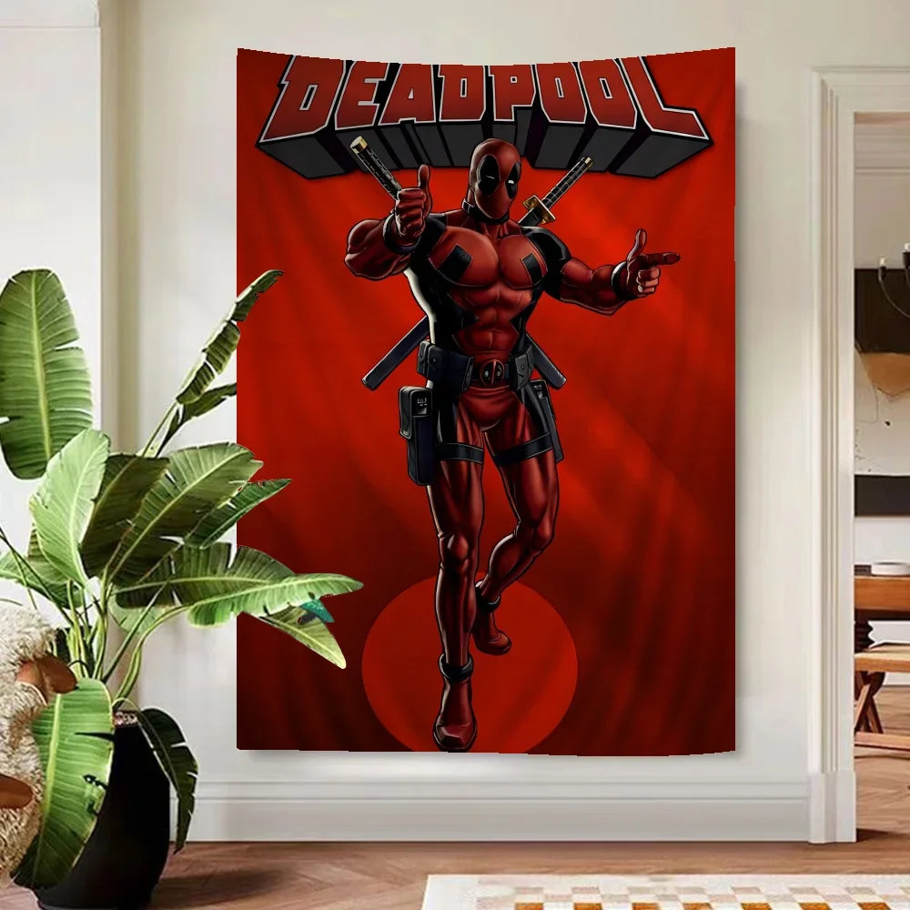 Deadpool Wall Tapestry | Large Hanging Dorm & Room Decor Wall Tapestries - The Eezee Shop