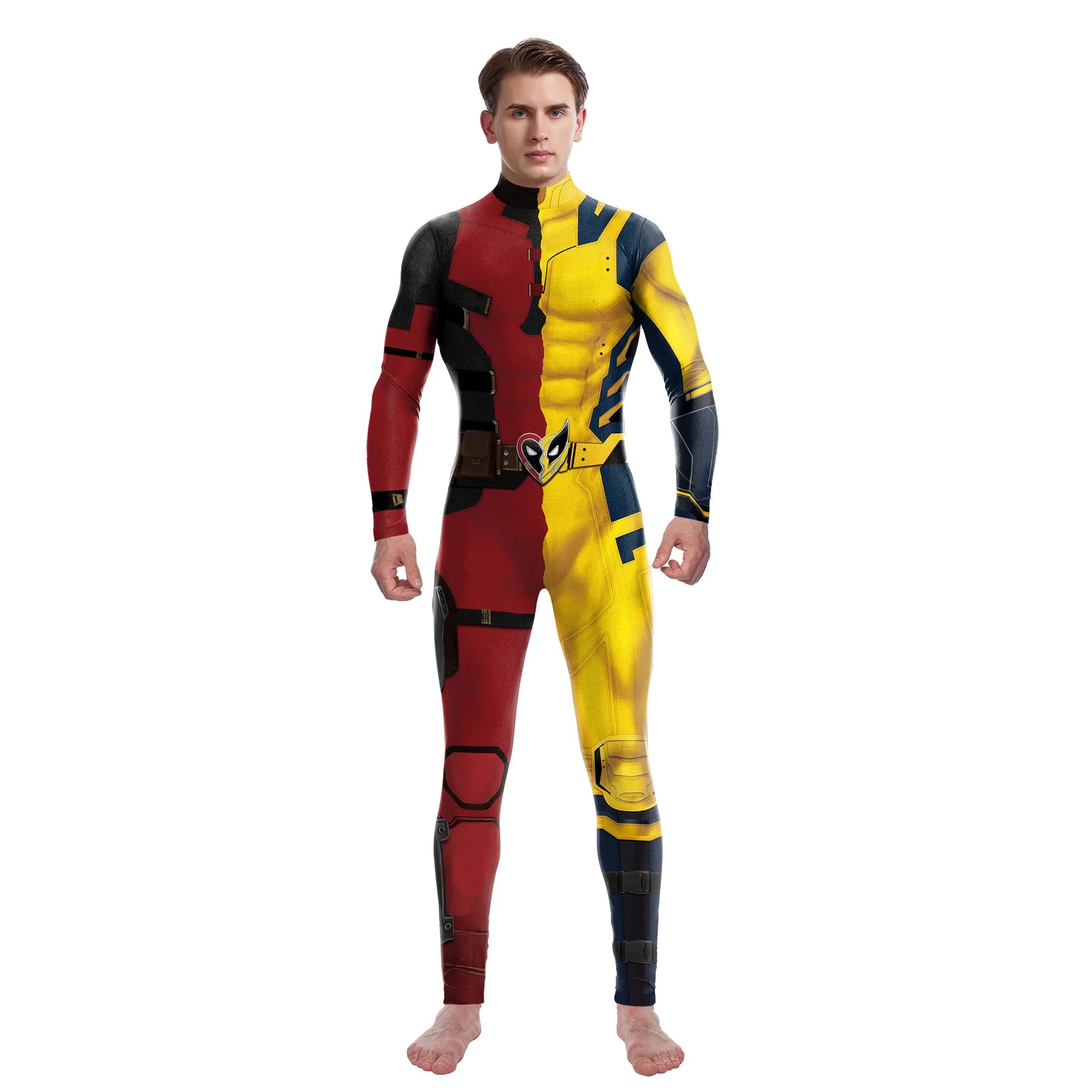 Deadpool & Wolverine Zentai Costume | Men's Superhero Jumpsuit Cosplay Costumes - The Eezee Shop