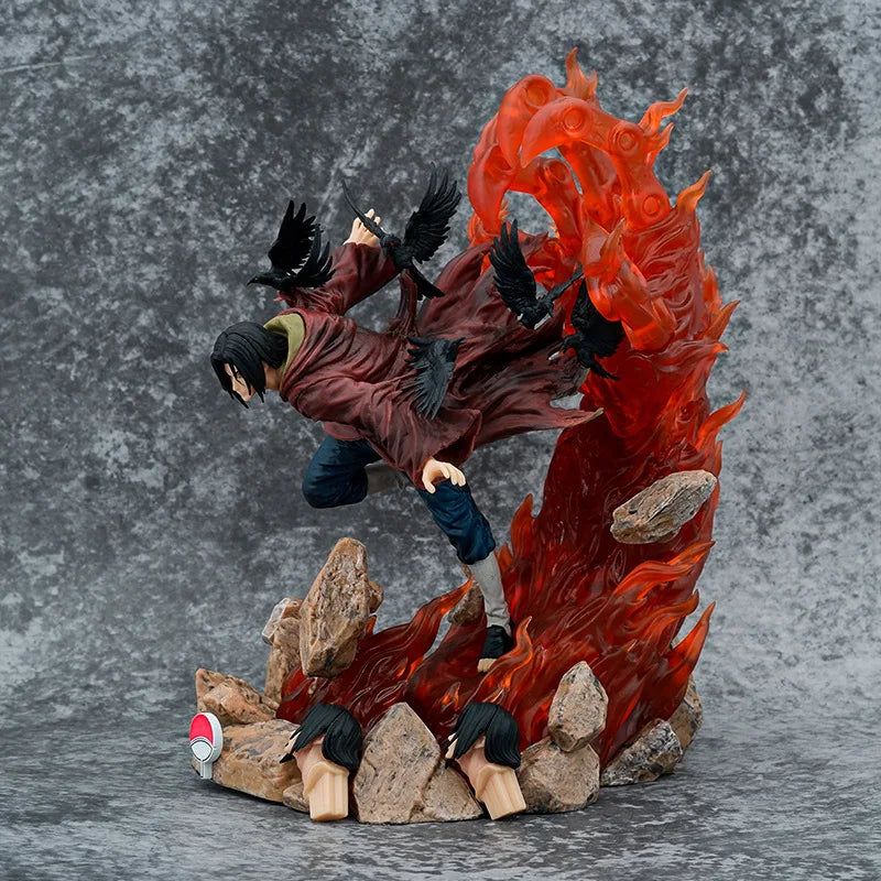Itachi Uchiha Throne Figure | Naruto Crow Scene Statue Collectible Figures - The Eezee Shop